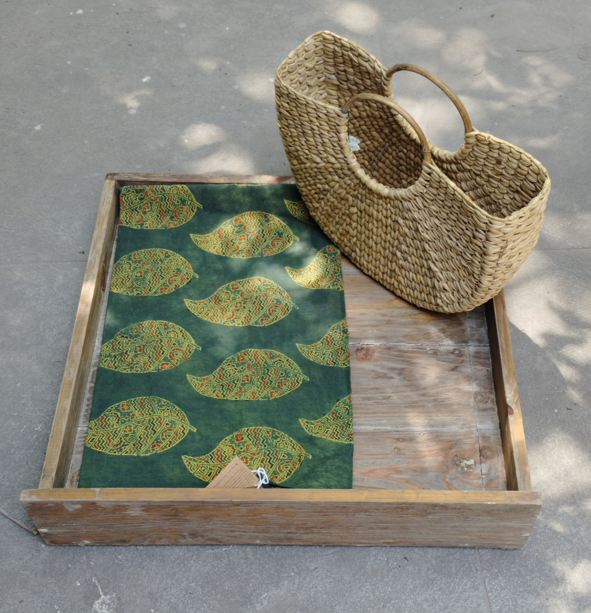 Ajrakh Handblock Cotton Unstitched Dress Material