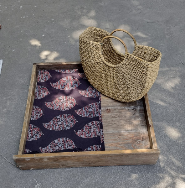 Ajrakh Handblock Cotton Unstitched Dress Material