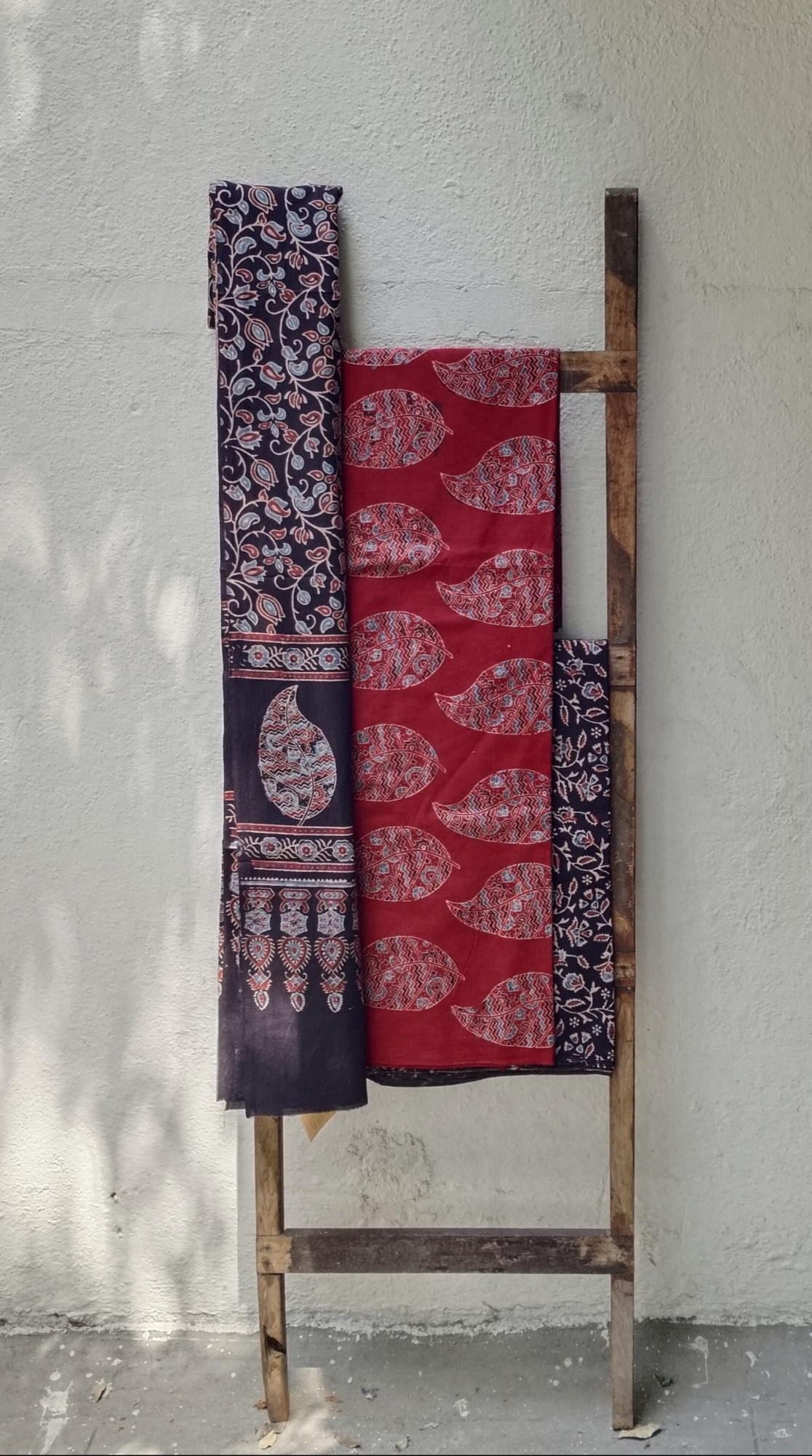 Ajrakh Handblock Cotton Unstitched Dress Material