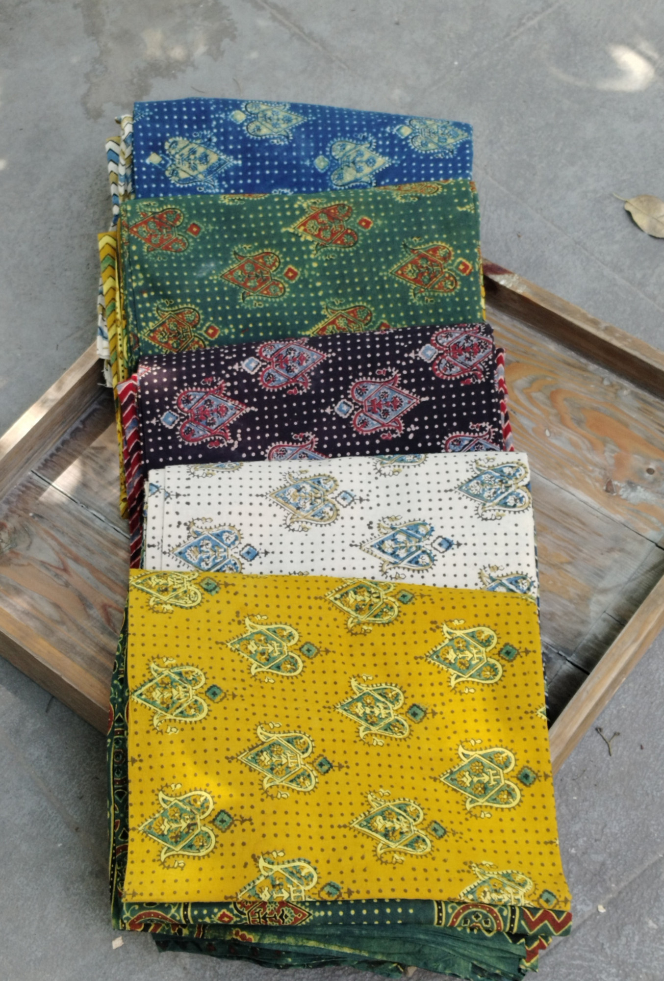 Ajrakh Handblock Cotton Unstitched Dress Material