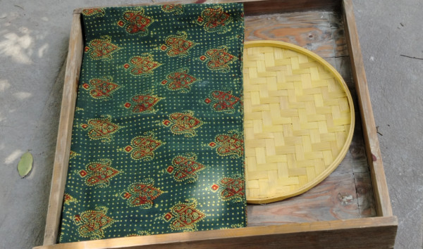 Ajrakh Handblock Cotton Unstitched Dress Material