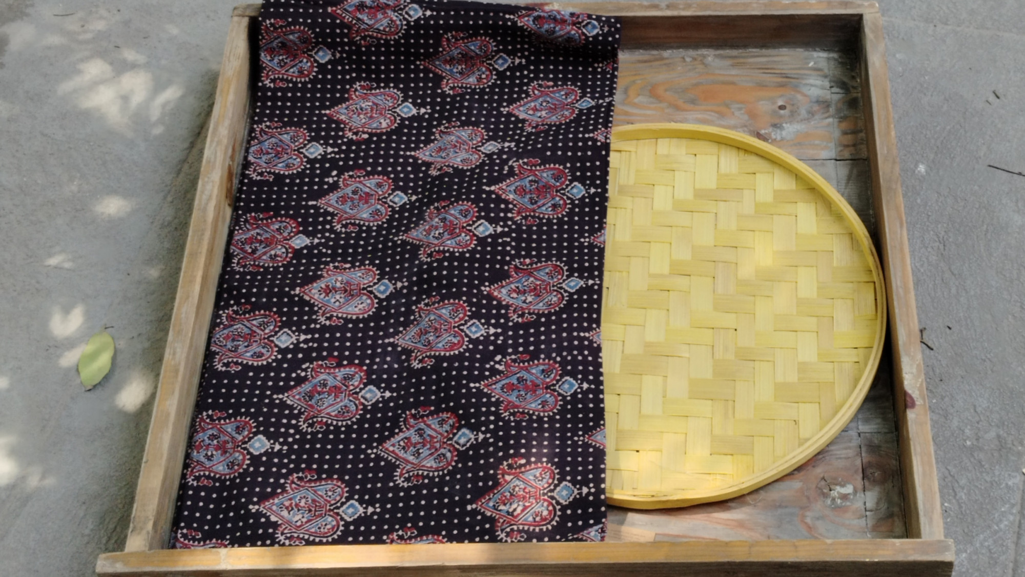 Ajrakh Handblock Cotton Unstitched Dress Material