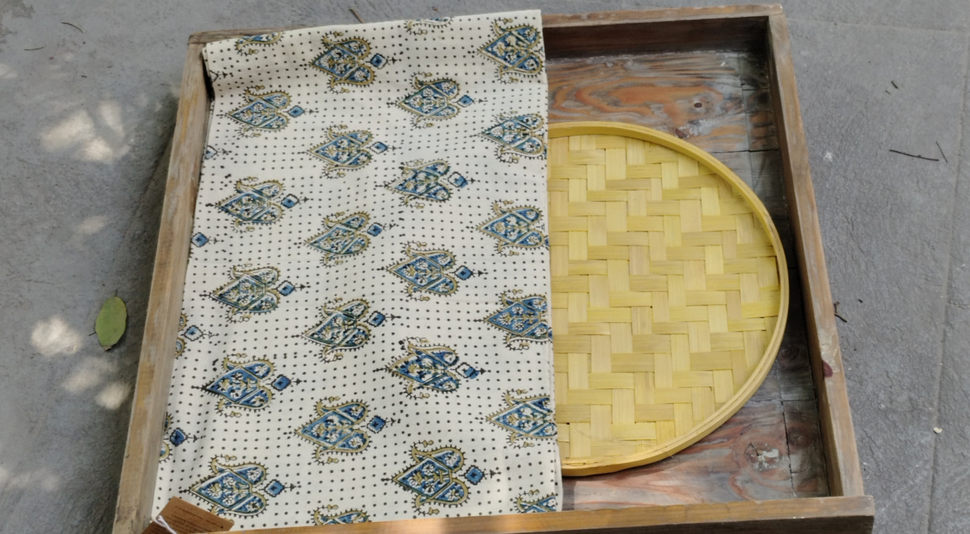 Ajrakh Handblock Cotton Unstitched Dress Material