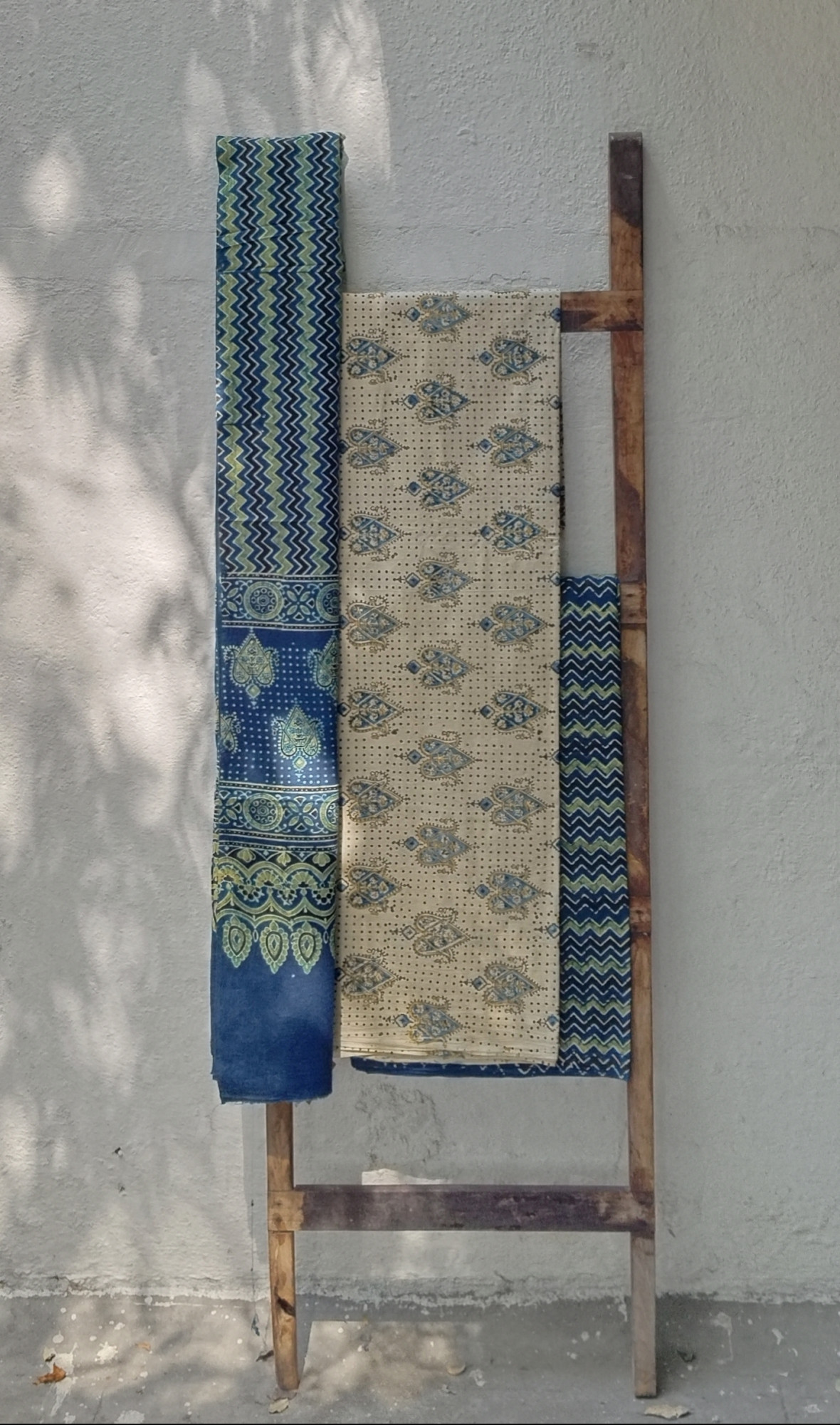 Ajrakh Handblock Cotton Unstitched Dress Material