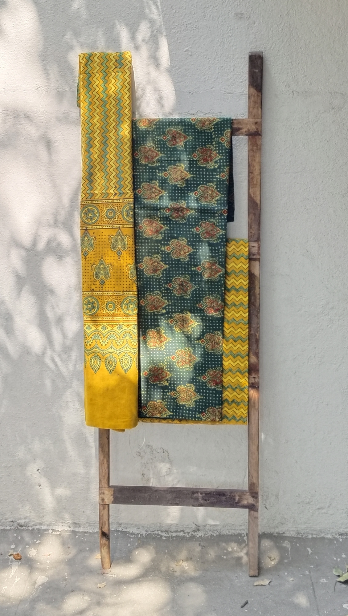 Ajrakh Handblock Cotton Unstitched Dress Material