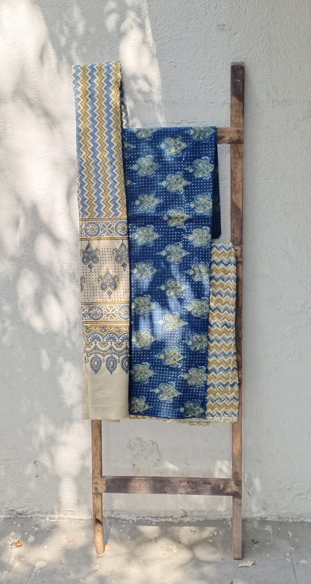 Ajrakh Handblock Cotton Unstitched Dress Material