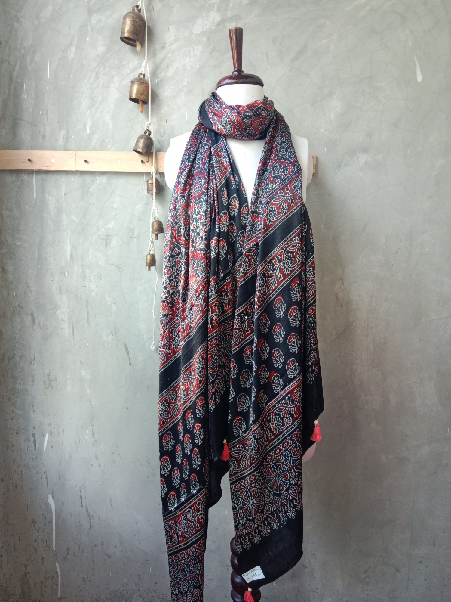 Modal Silk Block Print Dupatta