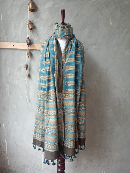 Special Ajrak Block Print Dupatta
