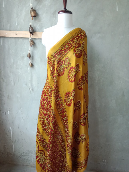 Modal Silk Block Print Dupatta