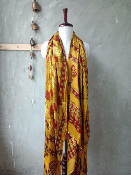 Modal Silk Block Print Dupatta