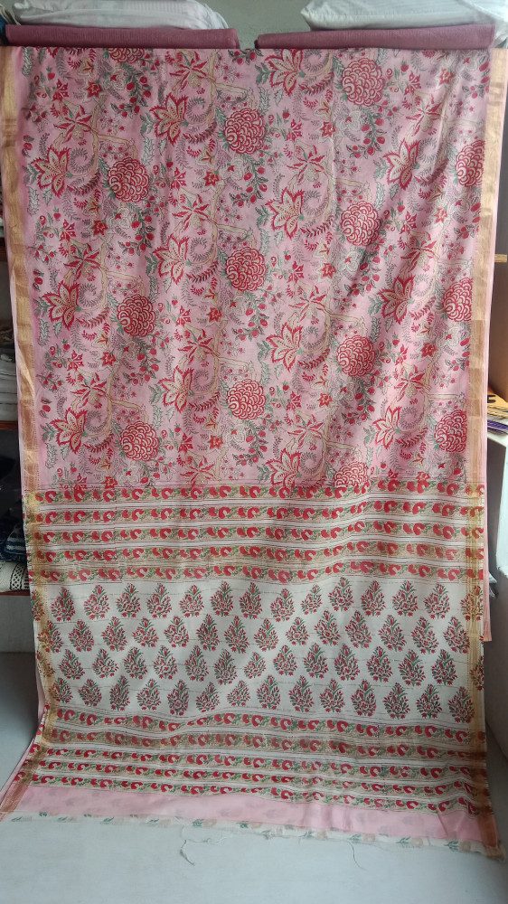Image of Maheshwari Handblock saree