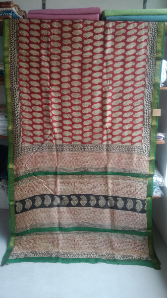 Maheshwari Handblock saree