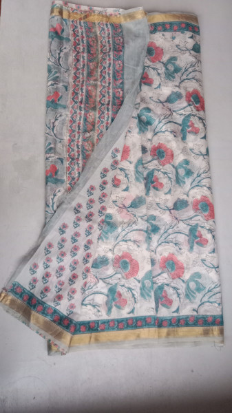 Maheshwari Handblock saree