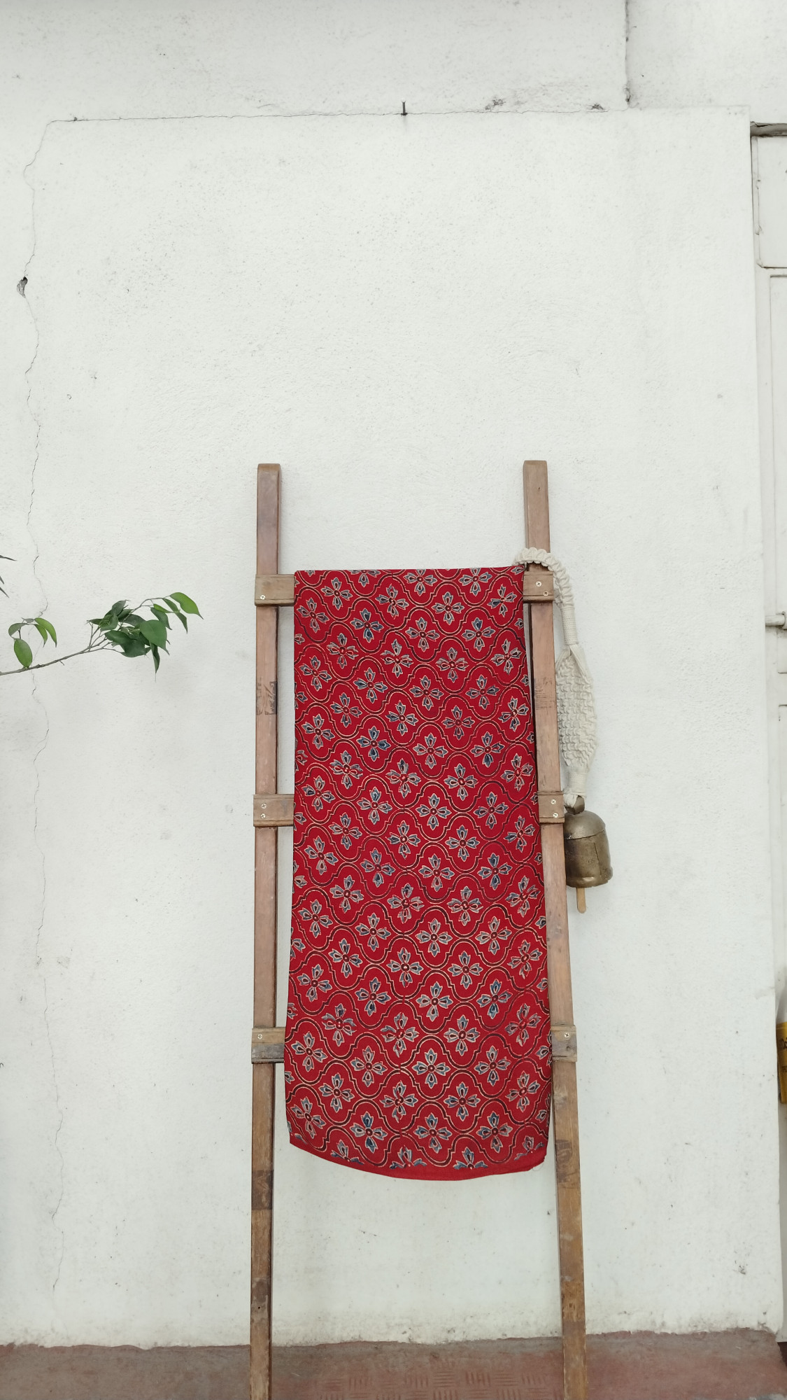 Modal Silk Ajrak Blockprint Fabric