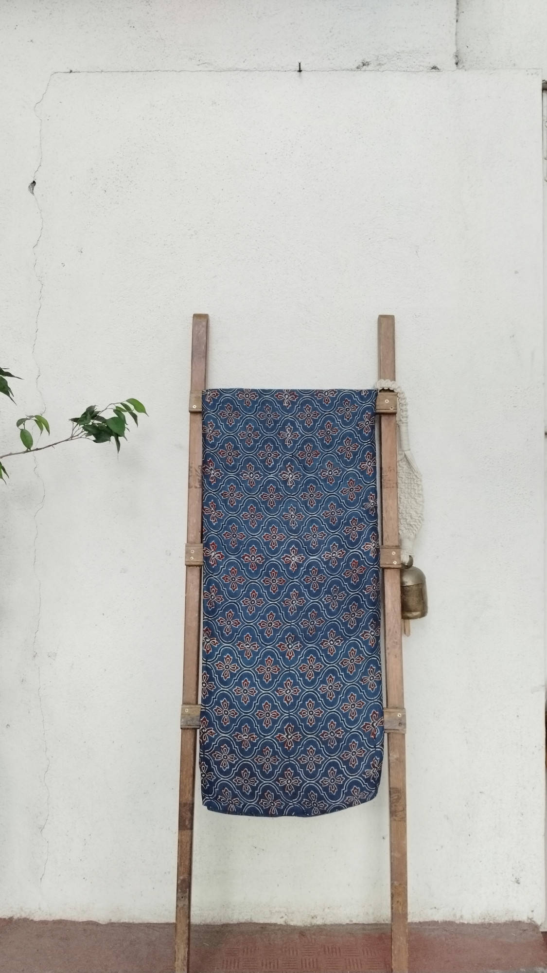 Modal Silk Ajrak Blockprint Fabric