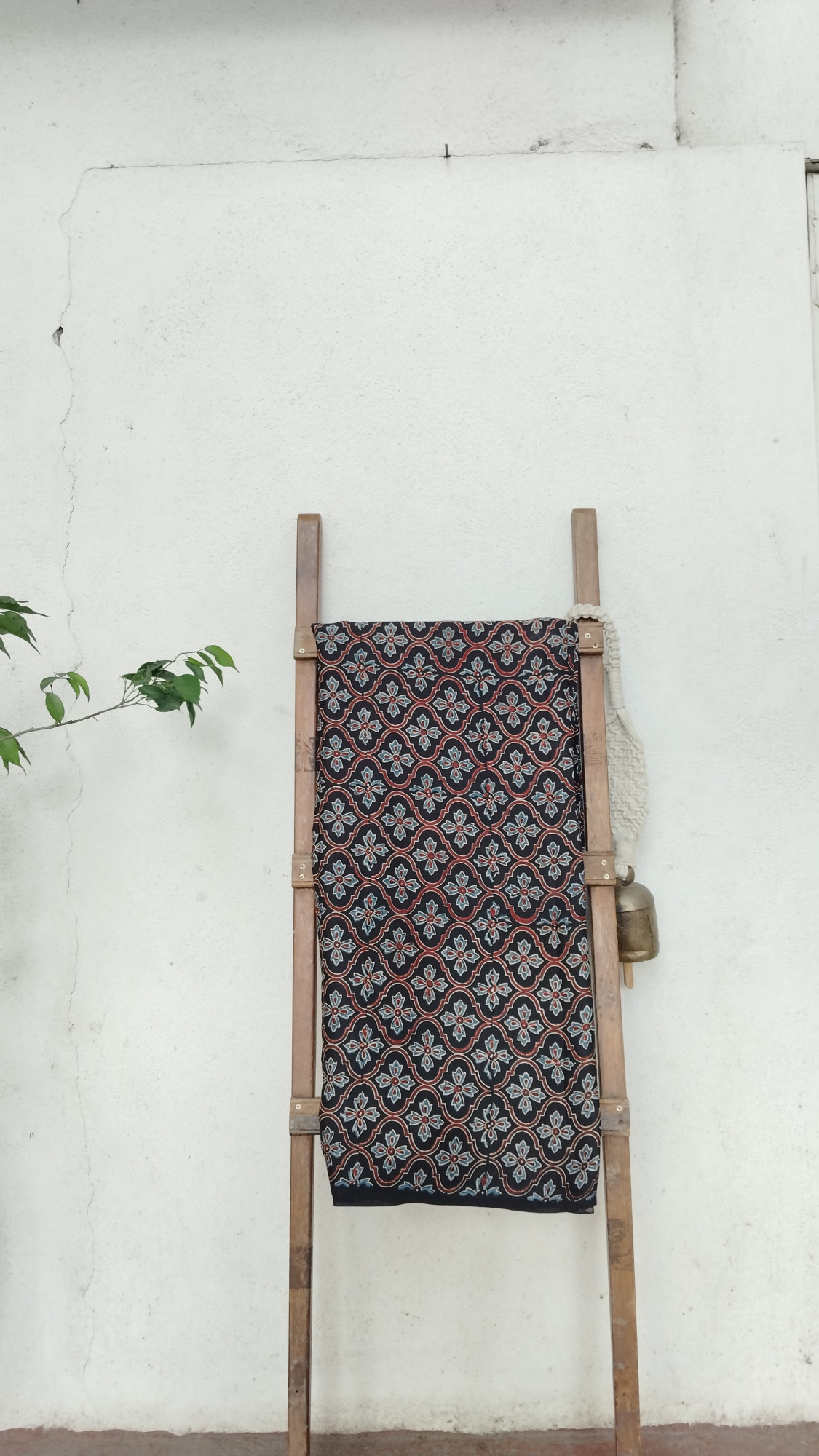 Modal Silk Ajrak Blockprint Fabric