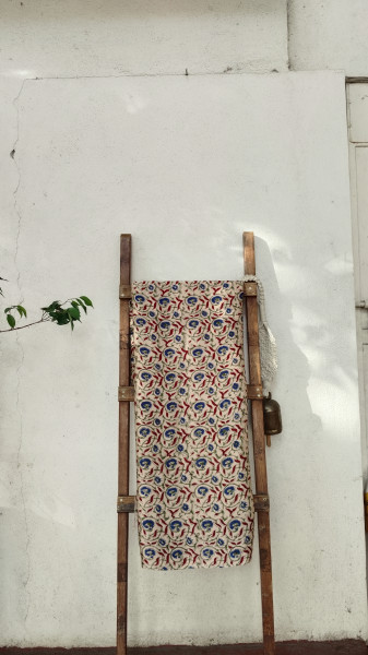 Modal Silk Ajrak Blockprint Fabric