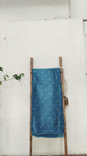 Modal Silk Ajrak Blockprint Fabric