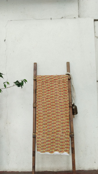 Modal Silk Ajrak Blockprint Fabric