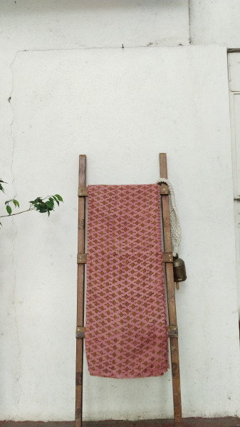 Modal Silk Ajrak Blockprint Fabric