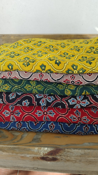 Modal Silk Ajrak Blockprint Fabric