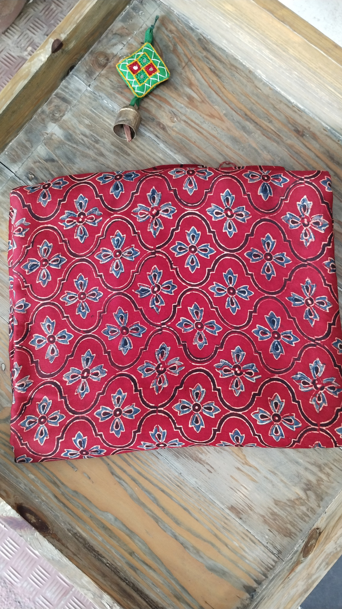 Modal Silk Ajrak Blockprint Fabric
