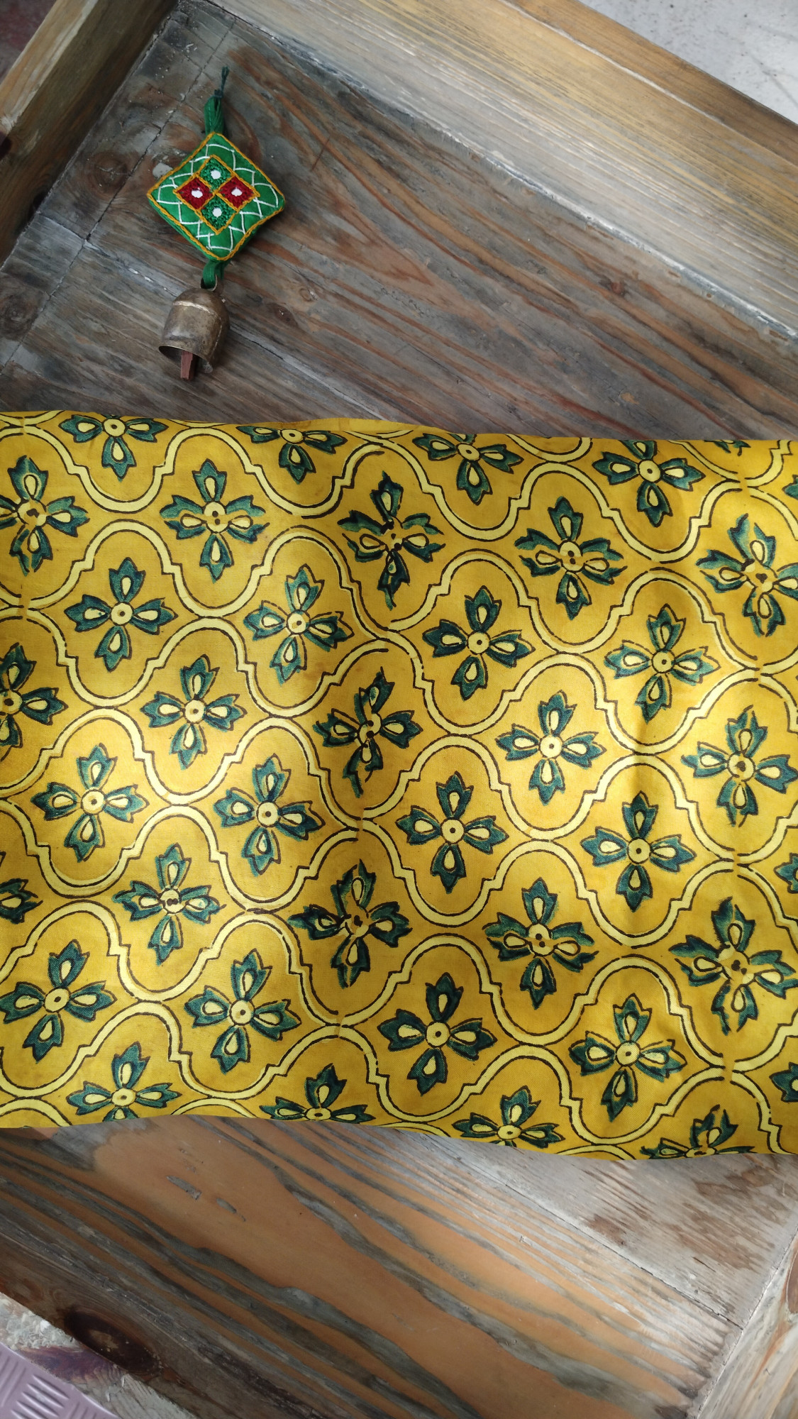 Modal Silk Ajrak Blockprint Fabric