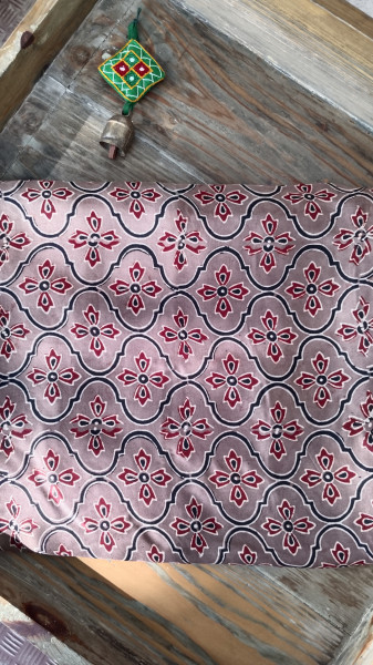 Modal Silk Ajrak Blockprint Fabric