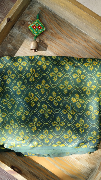 Modal Silk Ajrak Blockprint Fabric