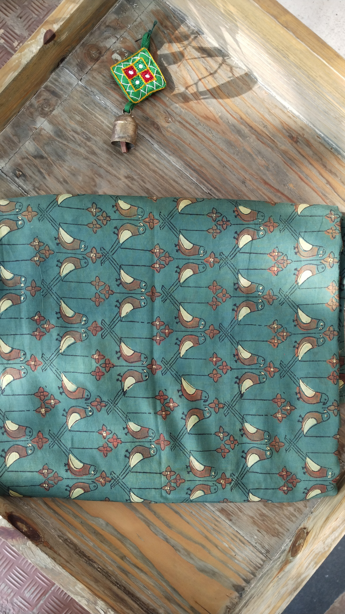 Modal Silk Ajrak Blockprint Fabric