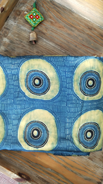 Modal Silk Ajrak Blockprint Fabric