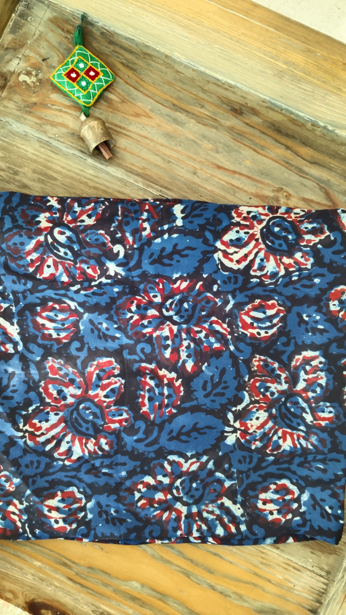 Modal Silk Ajrak Blockprint Fabric