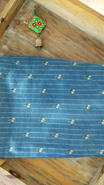 Modal Silk Ajrak Blockprint Fabric