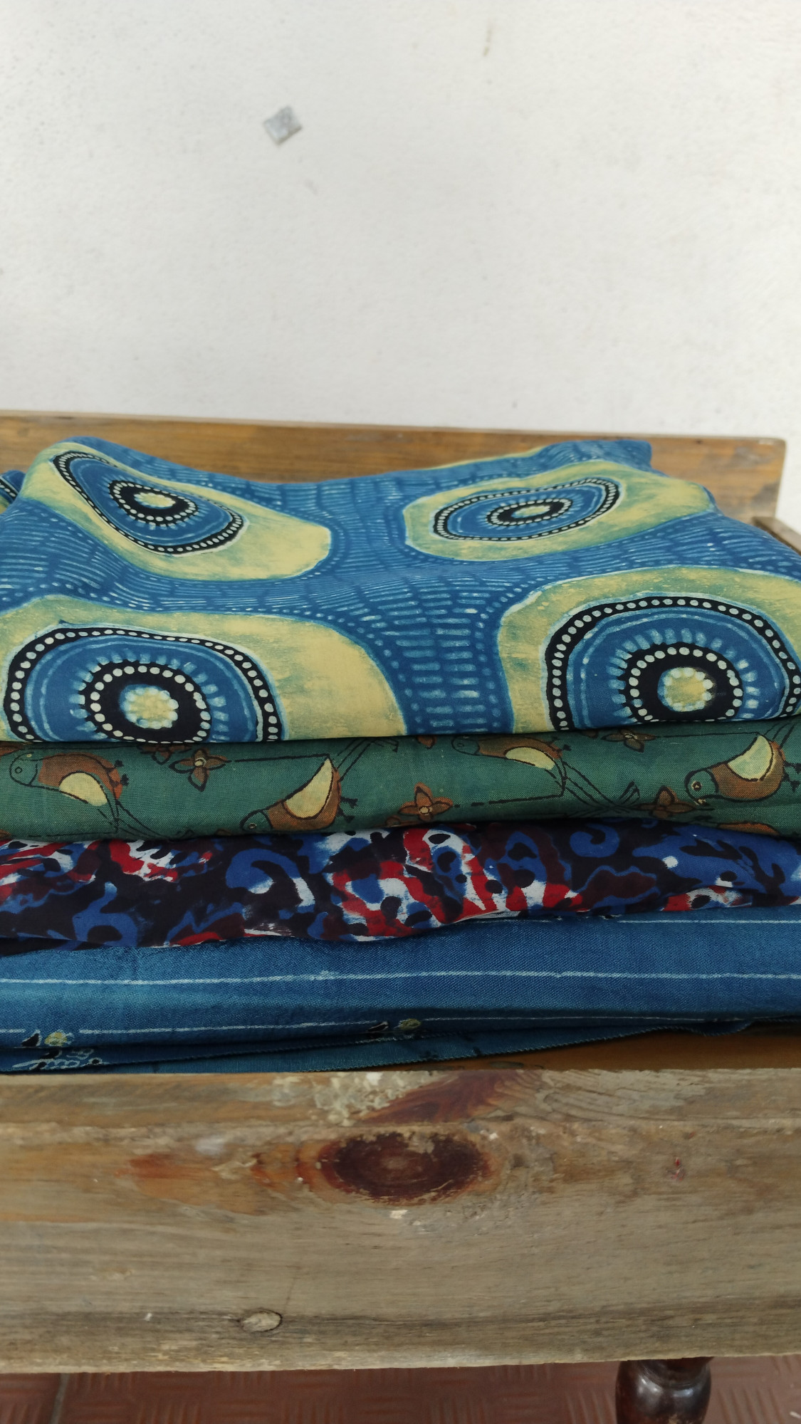 Modal Silk Ajrak Blockprint Fabric