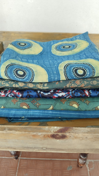 Modal Silk Ajrak Blockprint Fabric