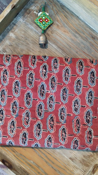 Cotton Blockprint Ajrak Fabric