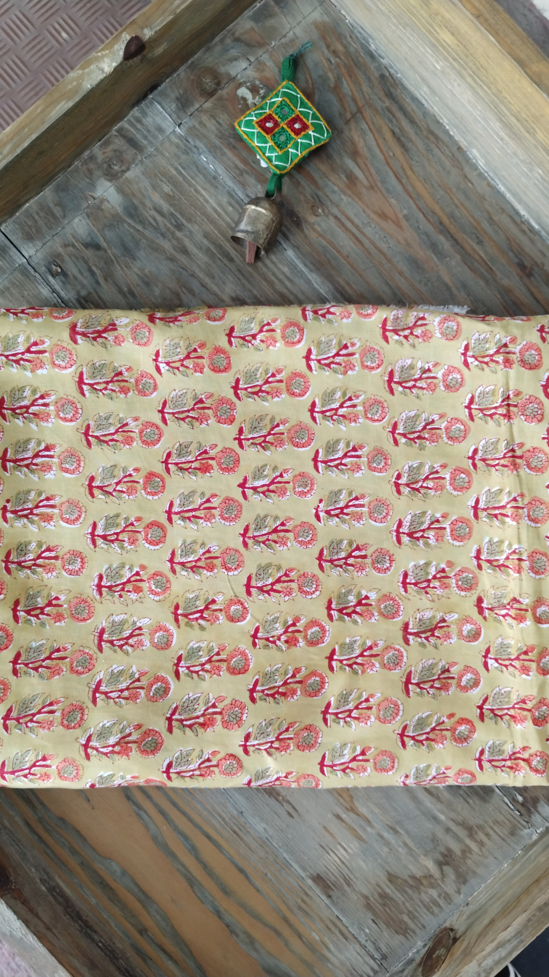 Modal Silk Ajrak Blockprint Fabric