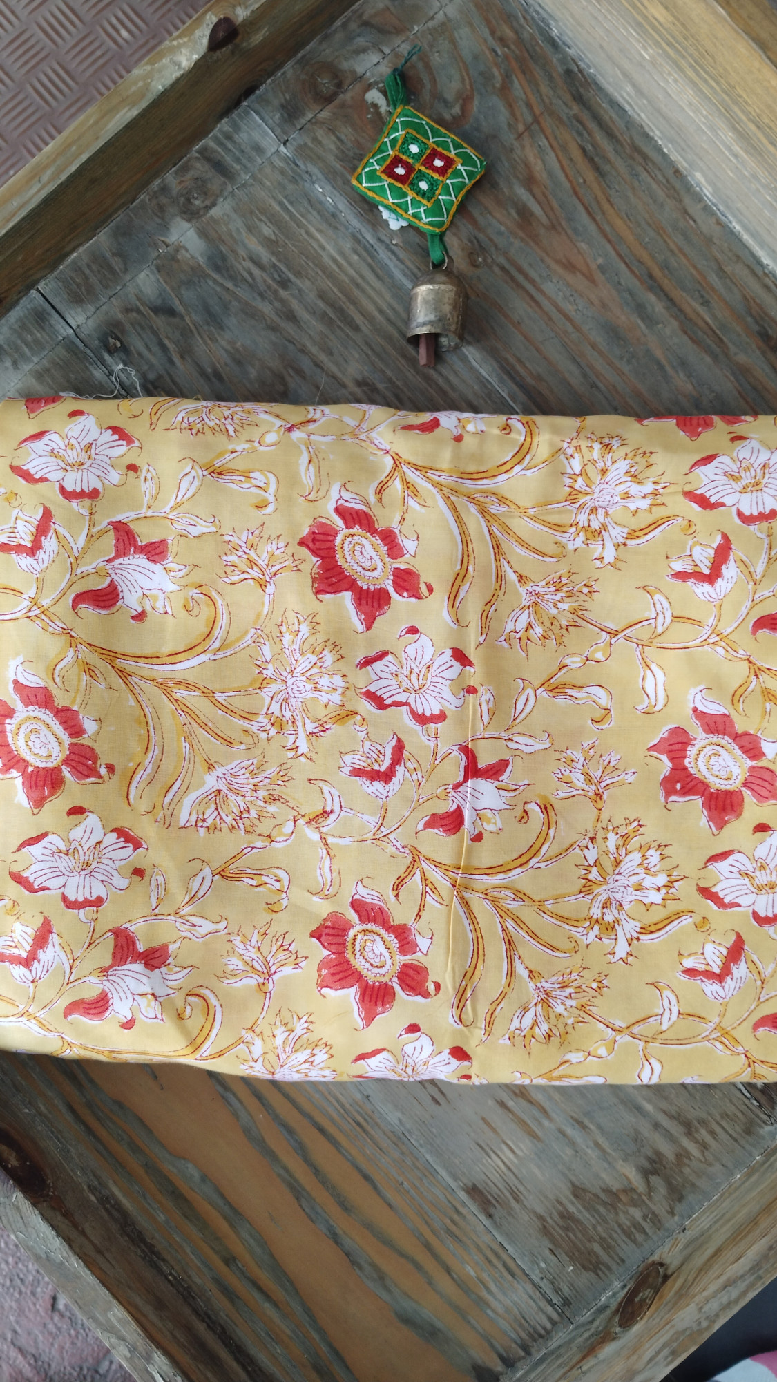 Modal Silk Ajrak Blockprint Fabric