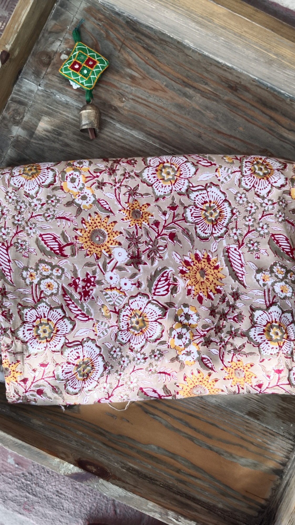 Modal Silk Ajrak Blockprint Fabric