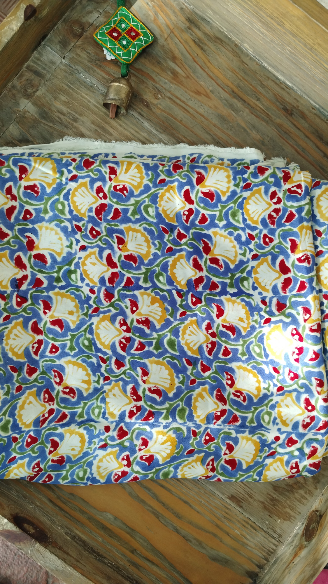 Modal Silk Ajrak Blockprint Fabric