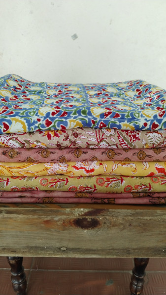 Modal Silk Ajrak Blockprint Fabric