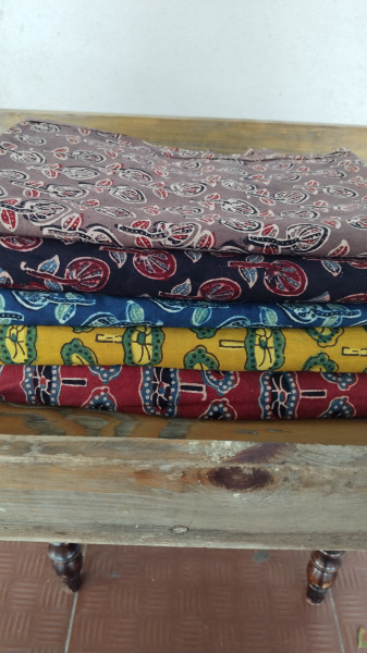 Cotton Blockprint Ajrak Fabric