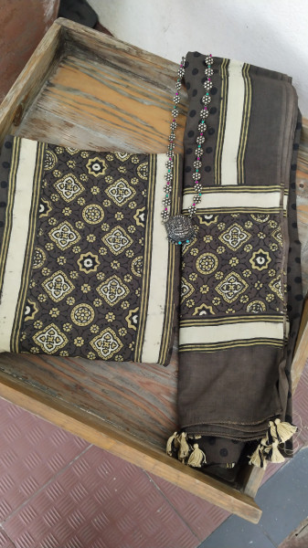 Ajrak BlockPrint Cotton Dress Material