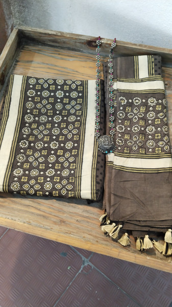 Ajrak BlockPrint Cotton Dress Material