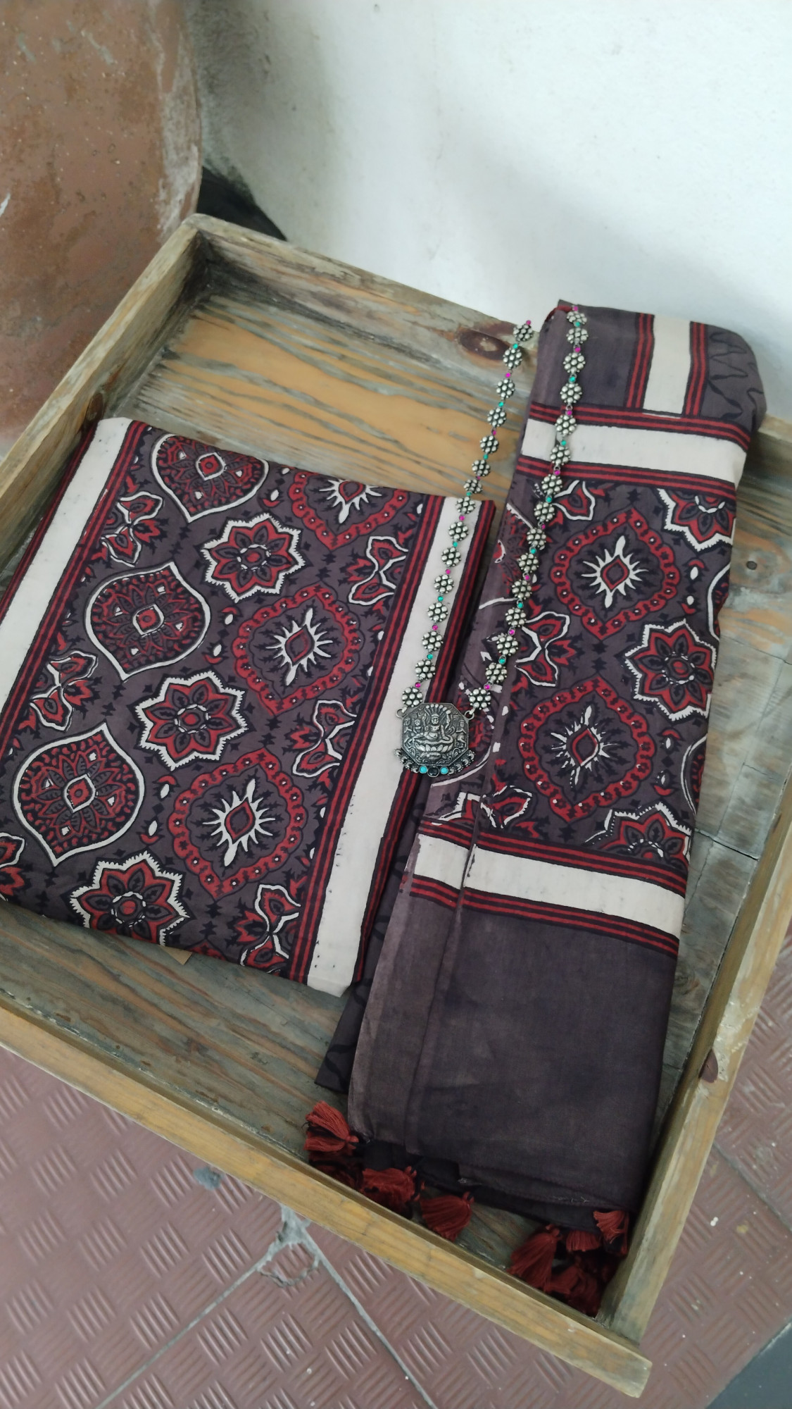 Ajrak BlockPrint Cotton Dress Material