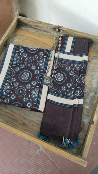Ajrak BlockPrint Cotton Dress Material