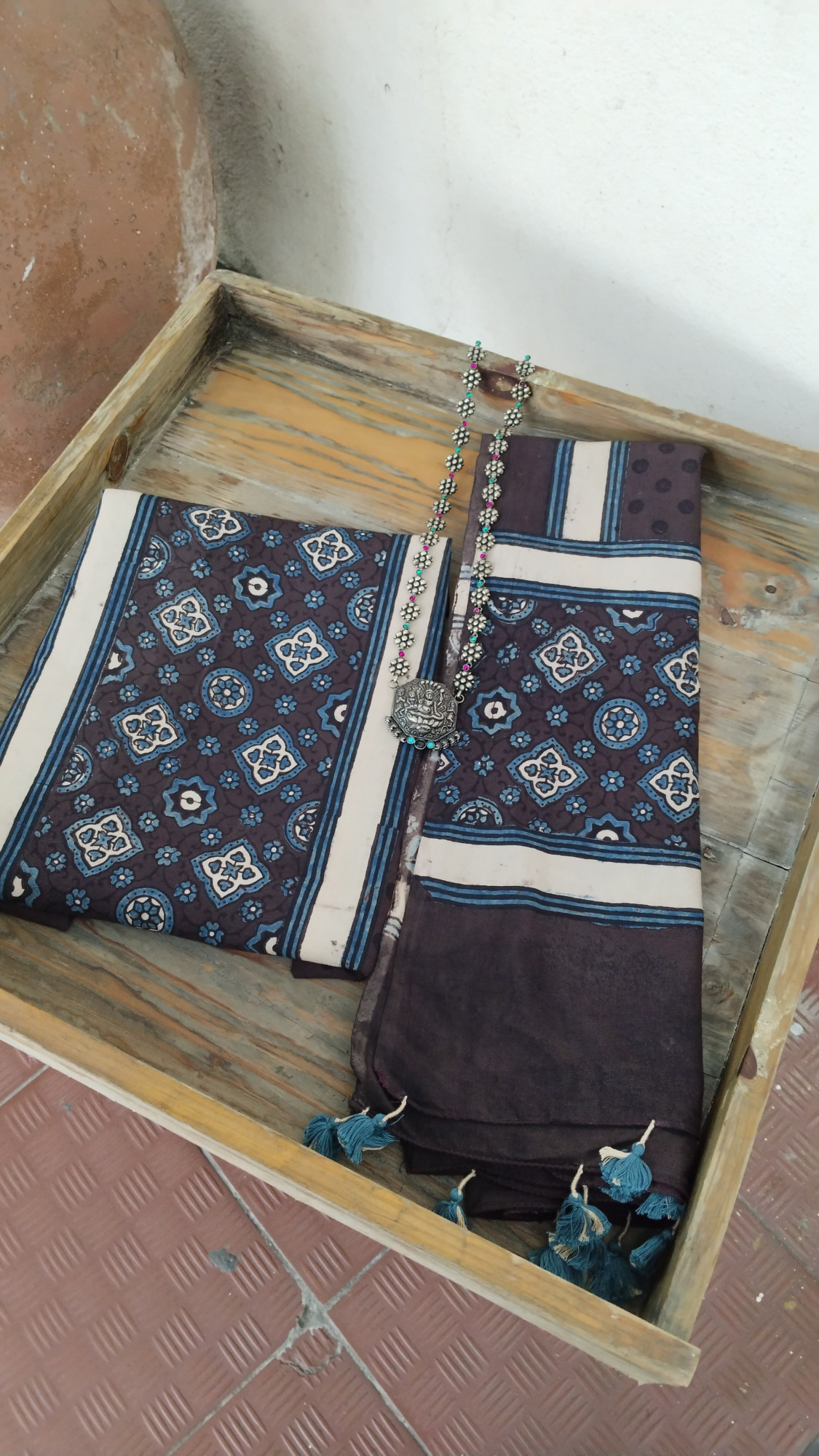 Ajrak BlockPrint Cotton Dress Material