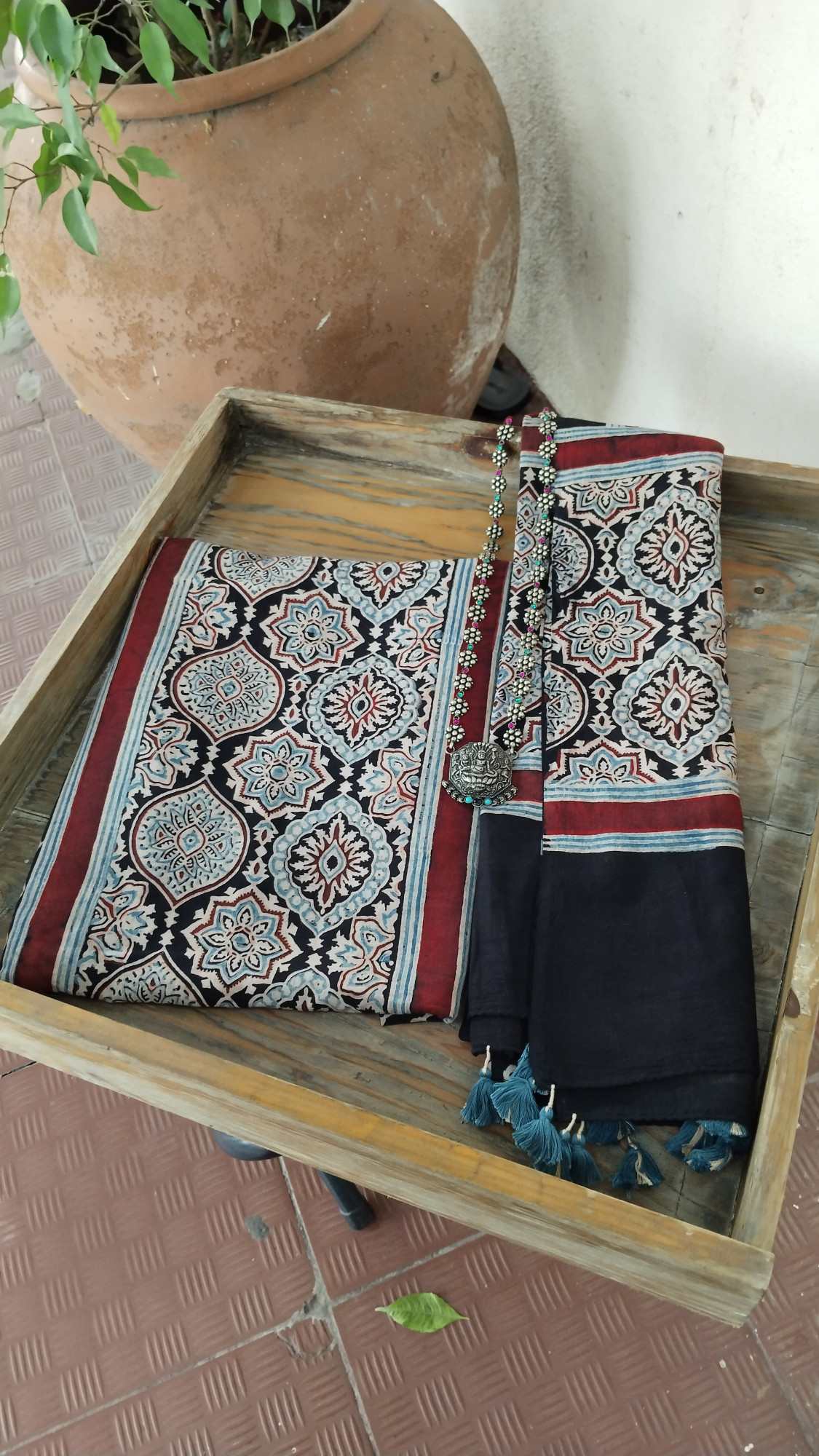 Ajrak BlockPrint Cotton Dress Material