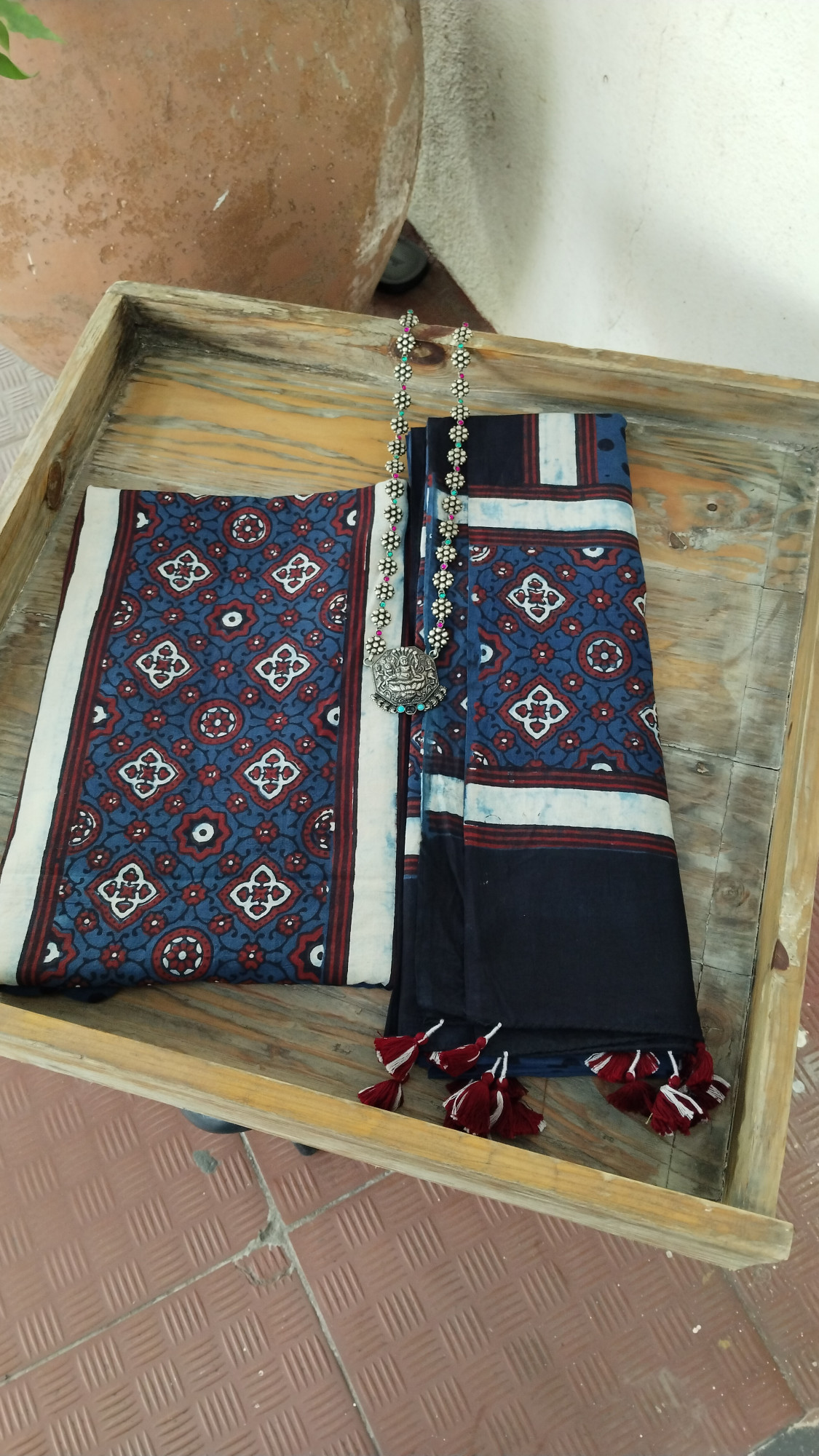 Ajrak BlockPrint Cotton Dress Material