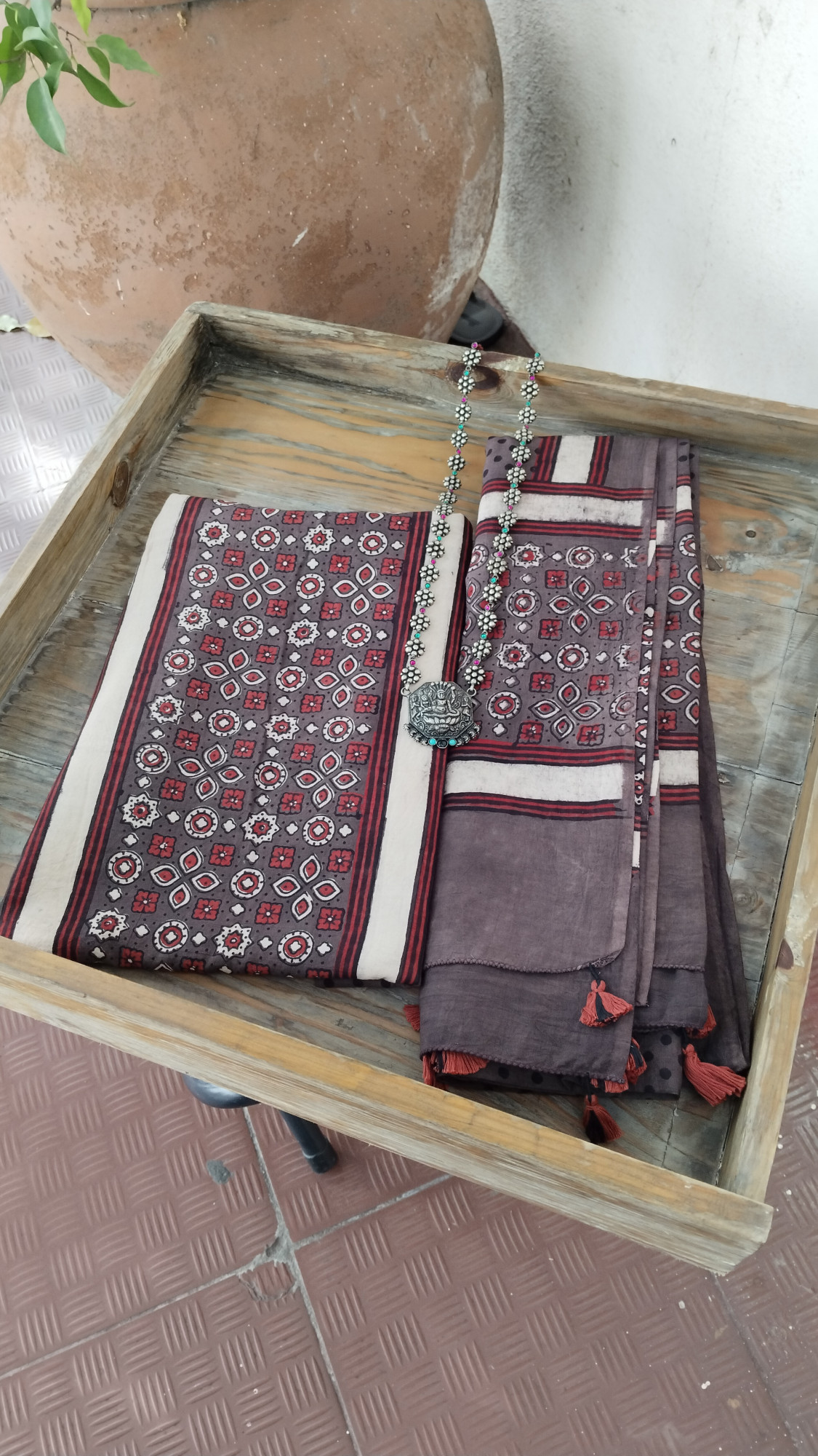 Ajrak BlockPrint Cotton Dress Material